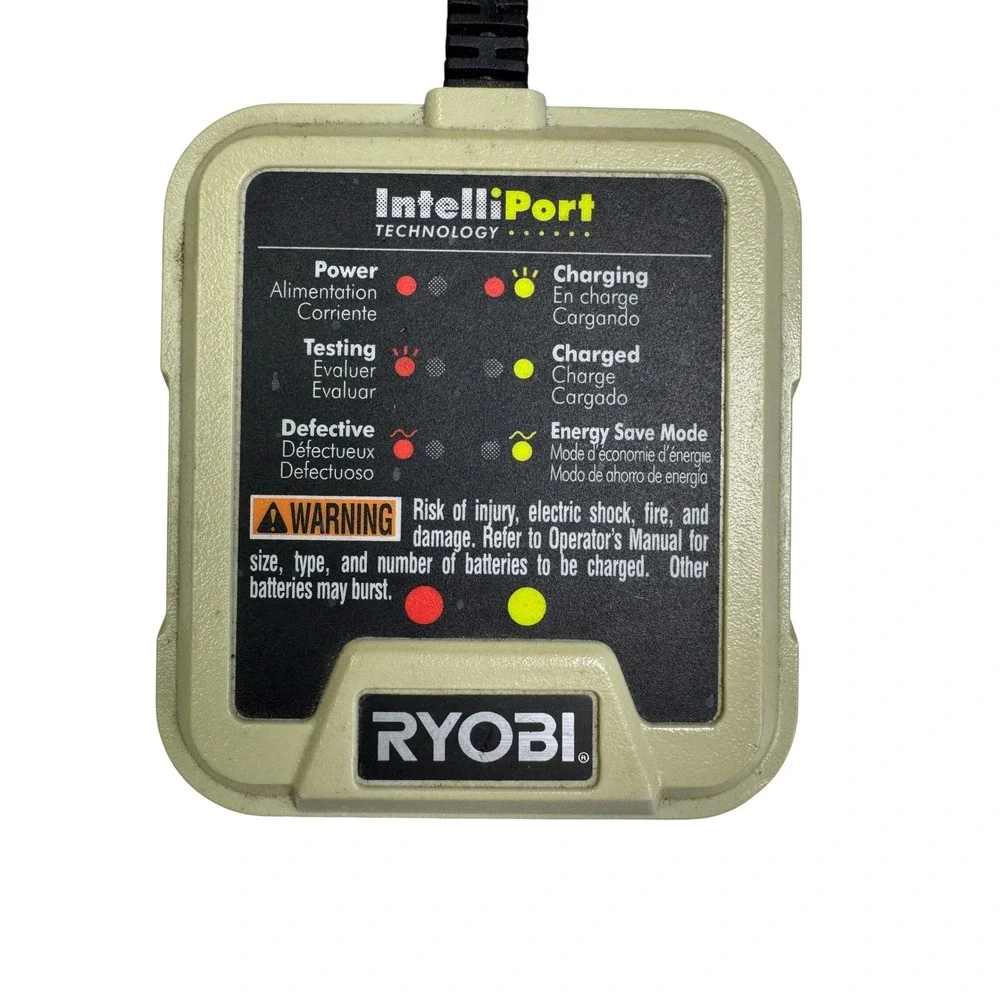 Ryobi IntelliPort C123D 12V Lithium-Ion Battery Charger 140157013 Grey Black